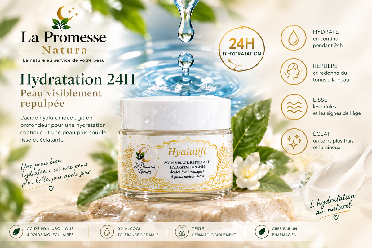 Hyalulift — Soin Anti-Âge Hydratant à l'Acide Hyaluronique | 50ml La Promesse Natura